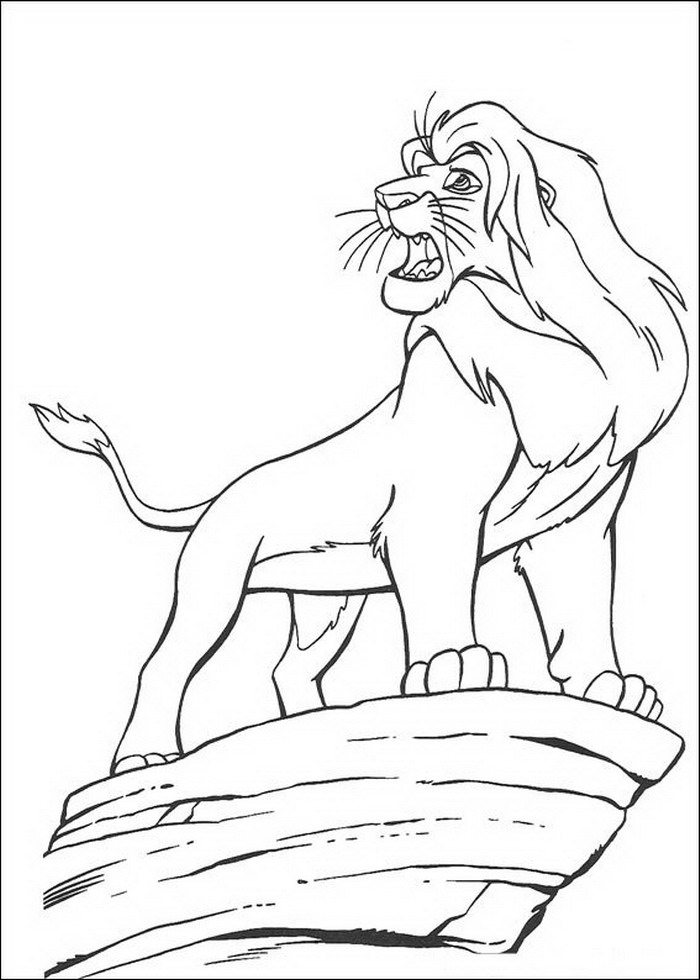 Print Simba de Leeuwenkoning kleurplaat